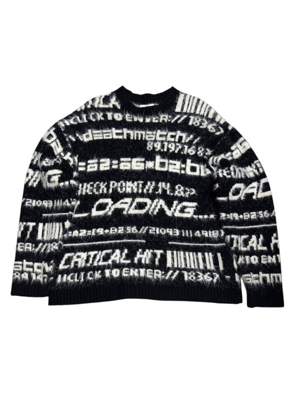 COLLUSION Faux Mohair Black Streetwear Boxy Designer Sweater Mens Medium